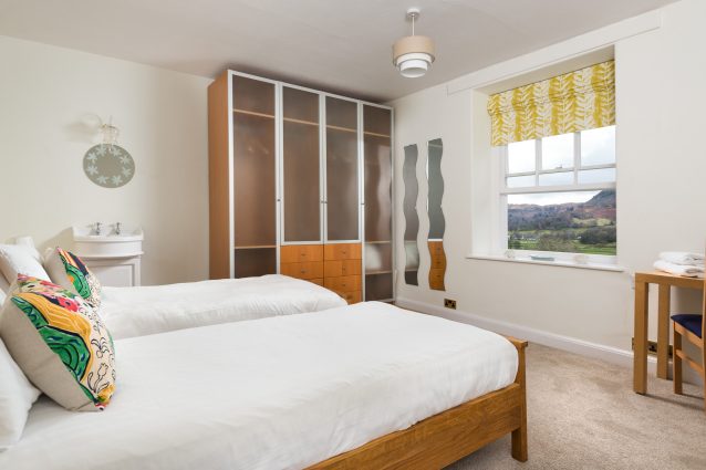 Twin room with views across Grasmere fells.